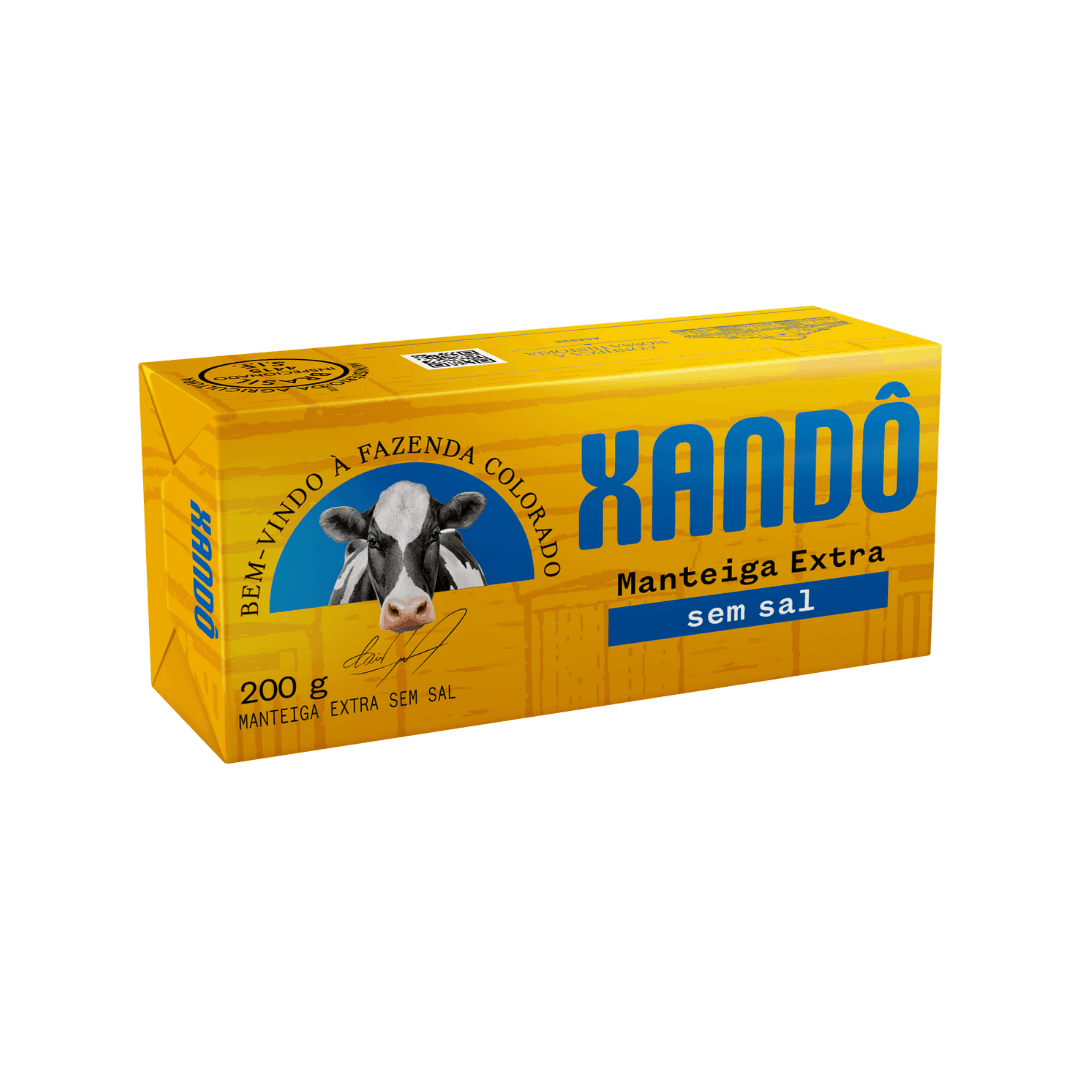 Manteiga sem Sal Tablete 200g - Xandô