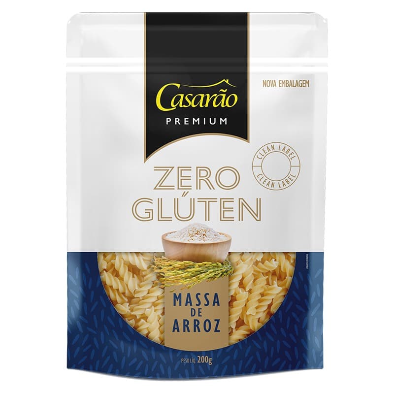 Massa de Arroz Fusilli Premium Sem Glúten 200g - Casarão