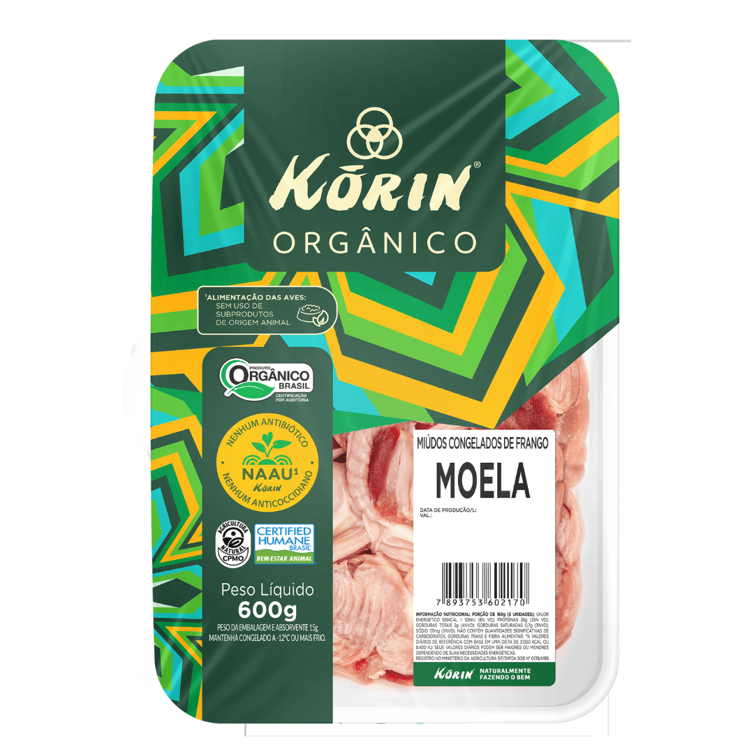 Moela de Frango Orgânica Congelada 600g - Korin