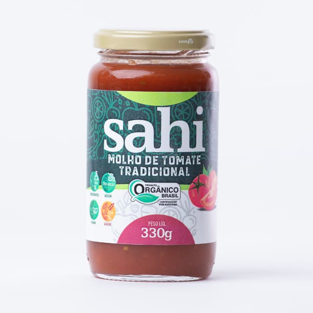 Molho de Tomate Tradicional Orgânico 330g - Sahi