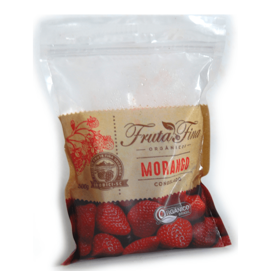 Morango Orgânico Congelado 500g - Fruta Fina