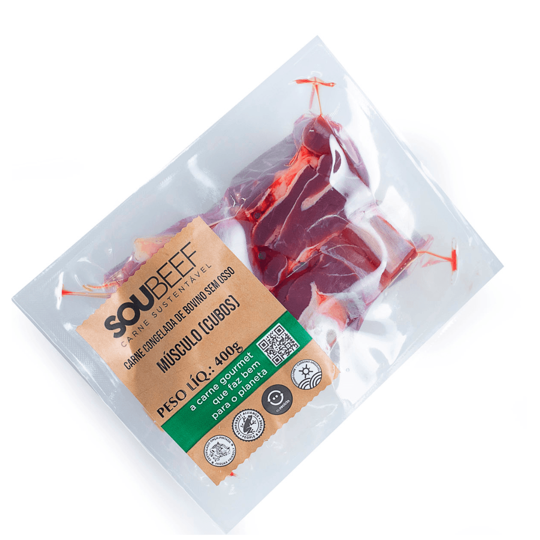 Músculo em Cubos Congelado 400g - Soubeef
