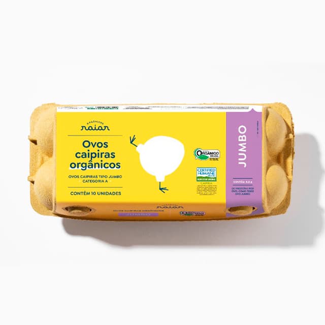 Ovos Vermelhos Jumbos Orgânicos 10 Unidades - Raiar
