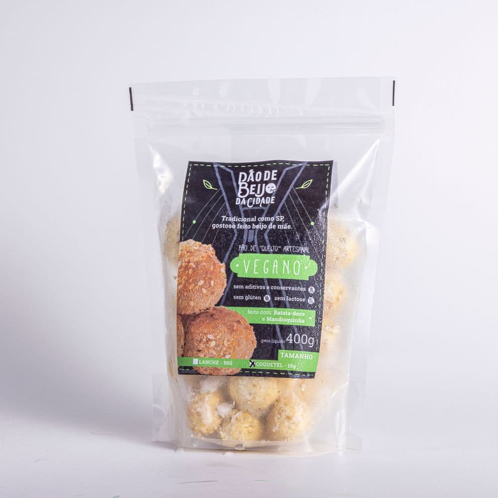 Pão de Batata Doce e Mandioquinha Vegano Pequeno 400g - Pão de Beijo da Cidade