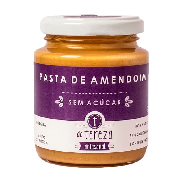 Pasta de Amendoim Sem Açúcar 230g - Da Tereza
