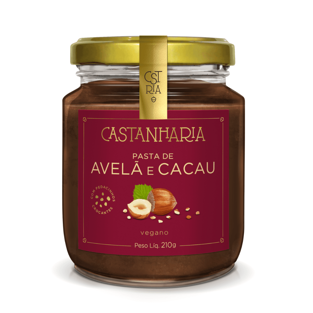 Pasta de Avelã e Cacau 210g - Castanharia