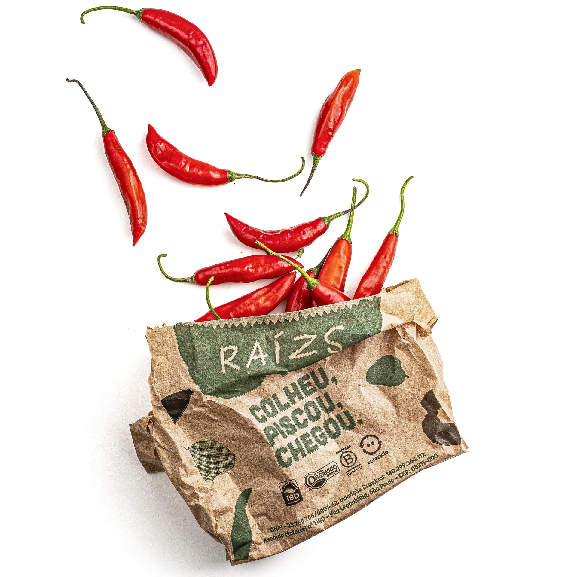 Pimenta Dedo de Moça Orgânica 150g - Raizs