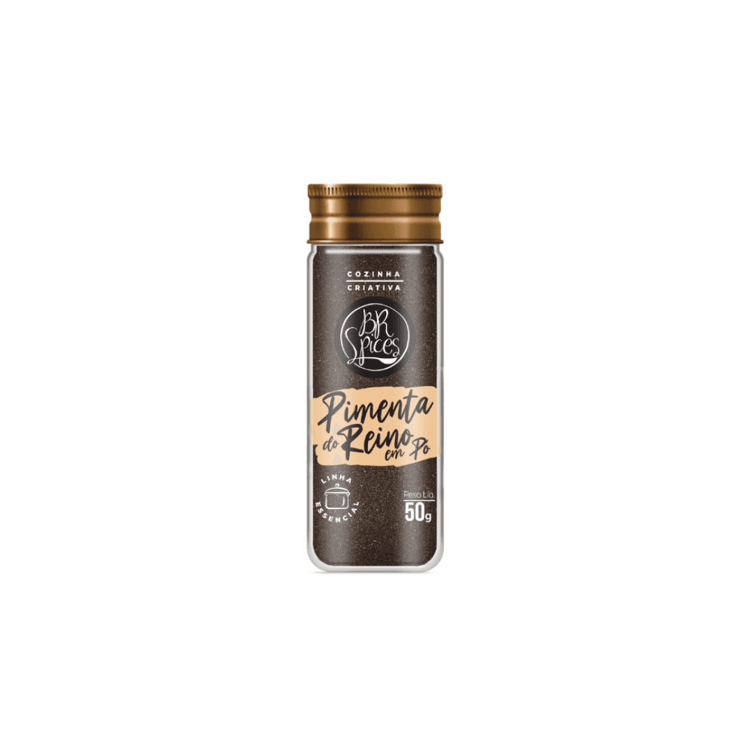 Pimenta do Reino em Pó Vidro 50g - Br Spices