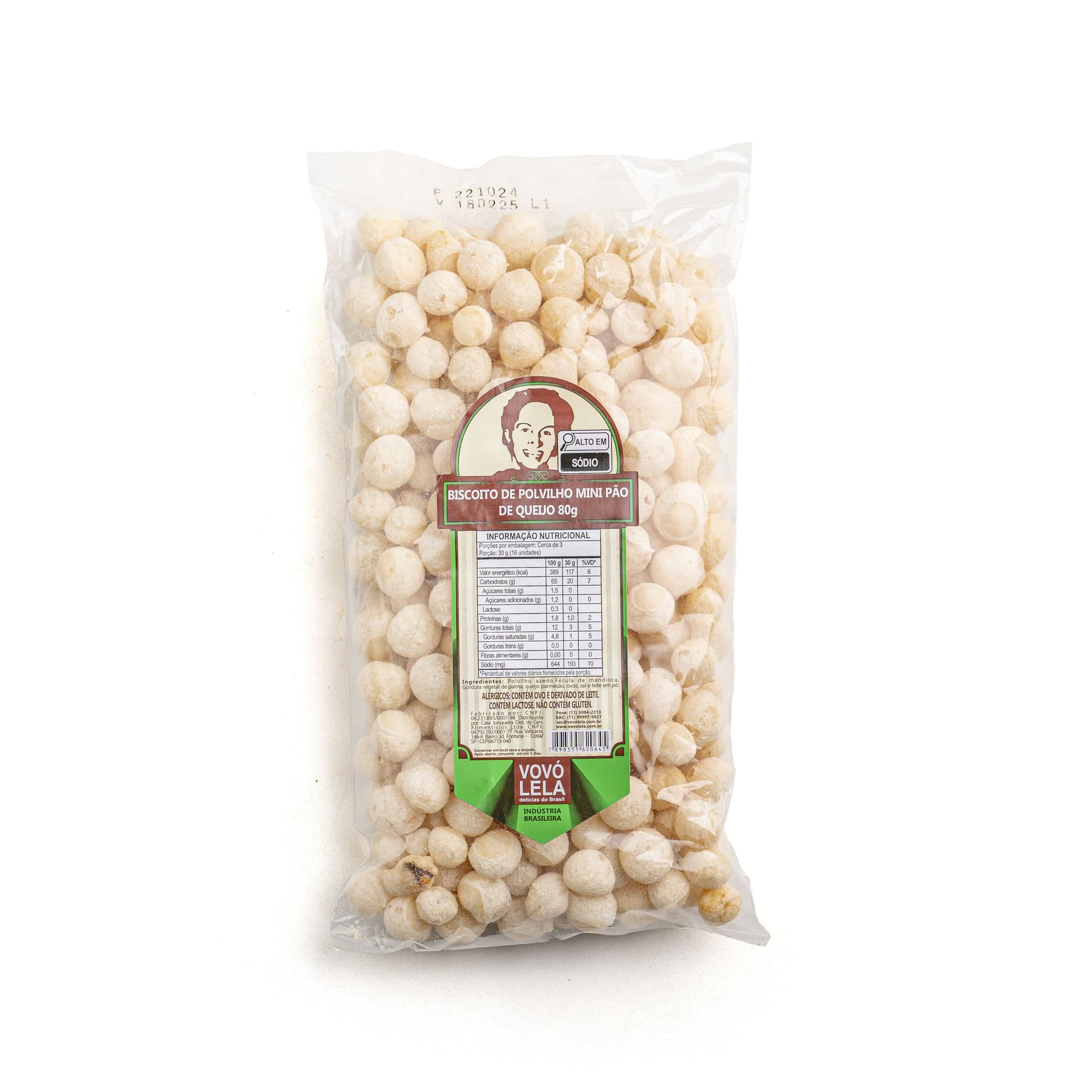Polvilho Mini Pão de Queijo 80g - Vovó Lela