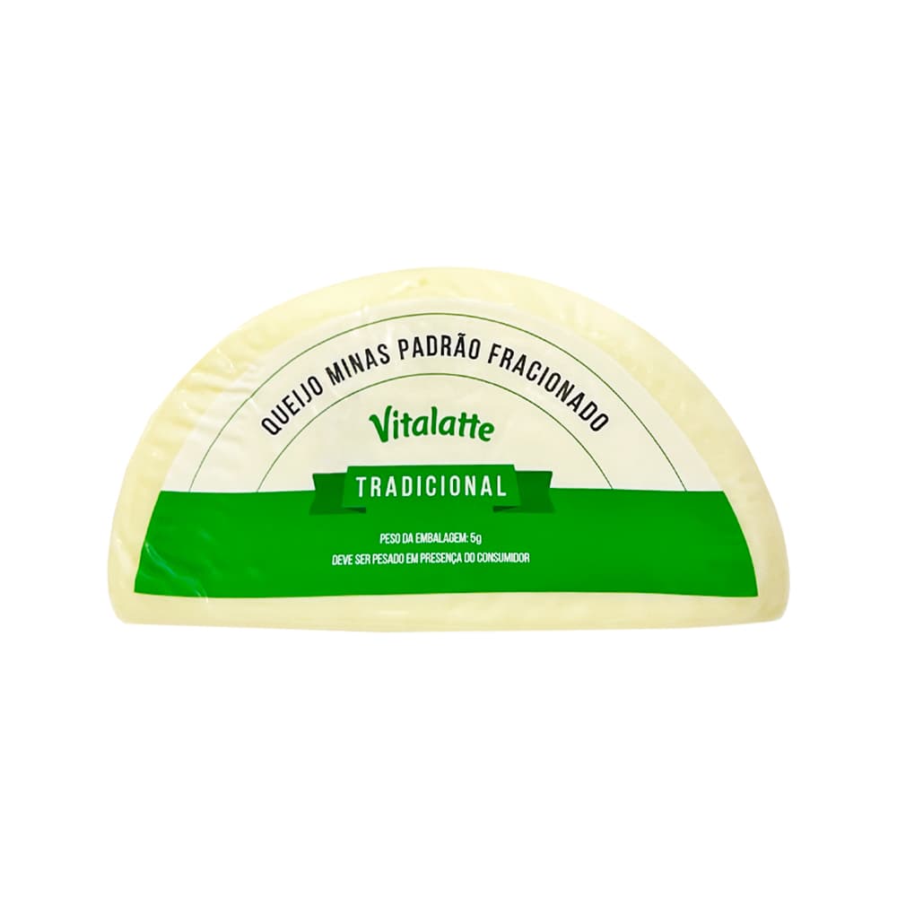 Queijo Minas Padrão Aproximadamente 430g - Vitalatte   