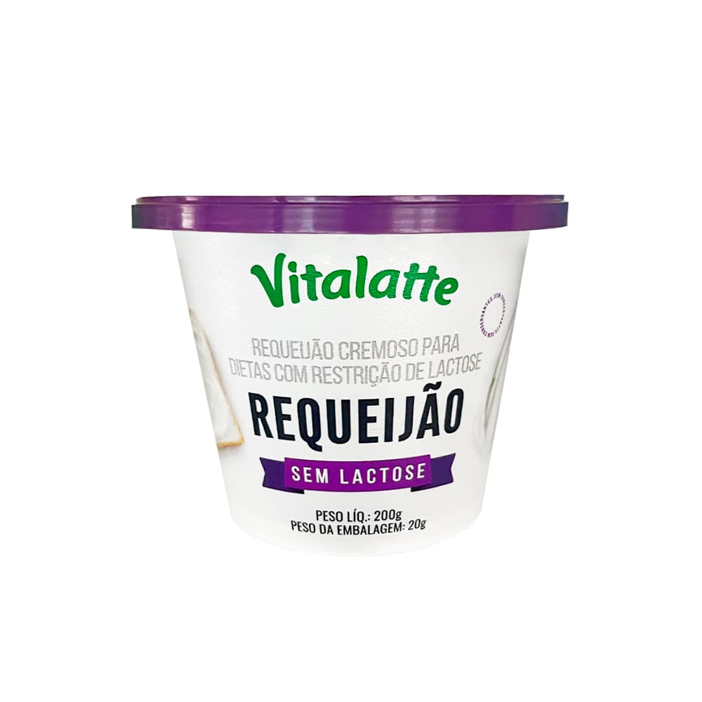 Requeijão Sem Lactose 200g - Vitalatte