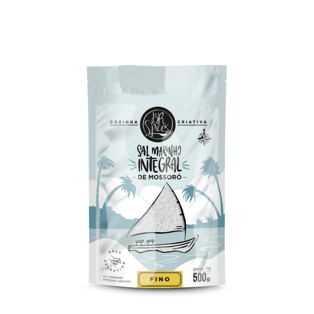 Sal Marinho Fino Integral 500g - Br Spices