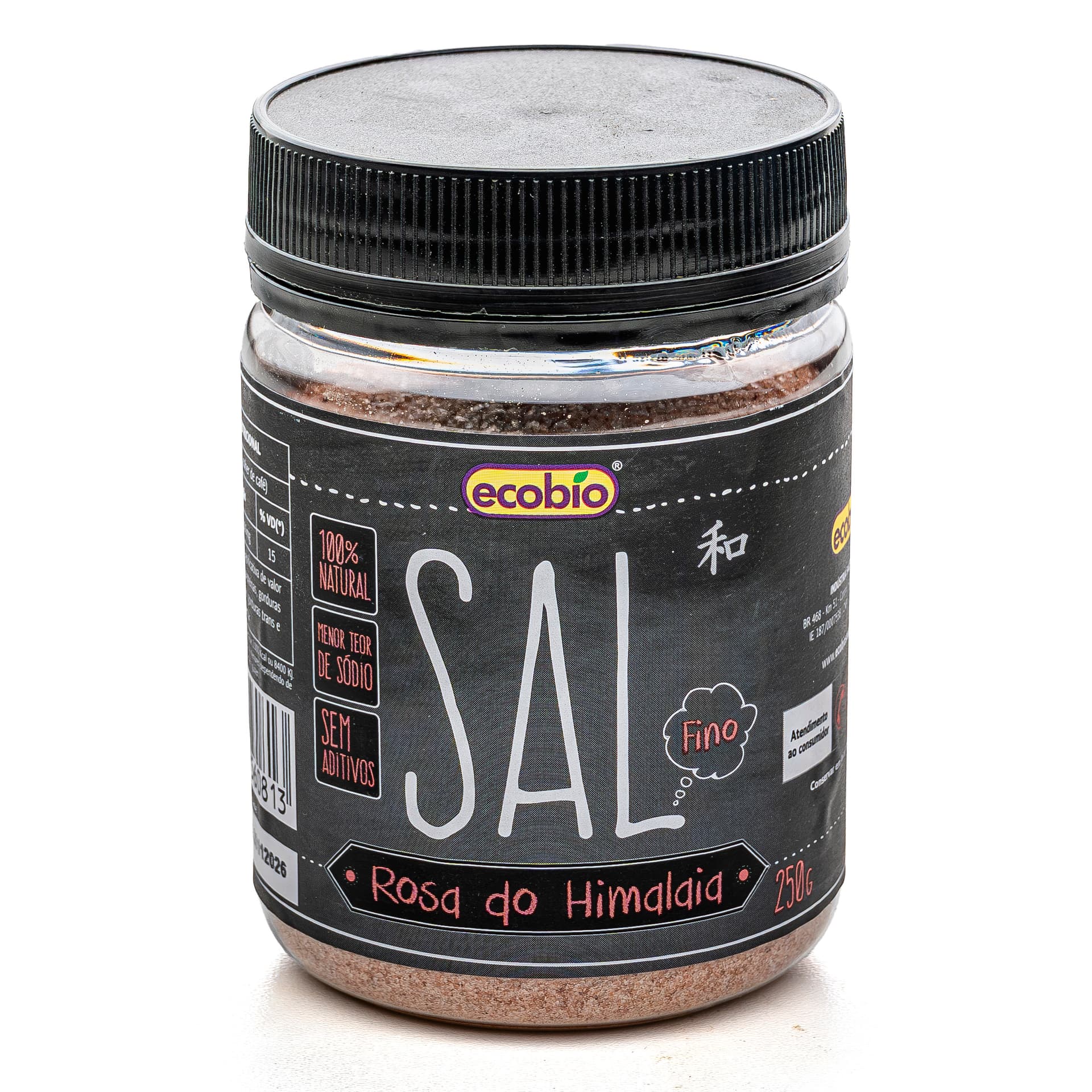 Sal Rosa do Himalaia Fino Pote 250g - Ecobio