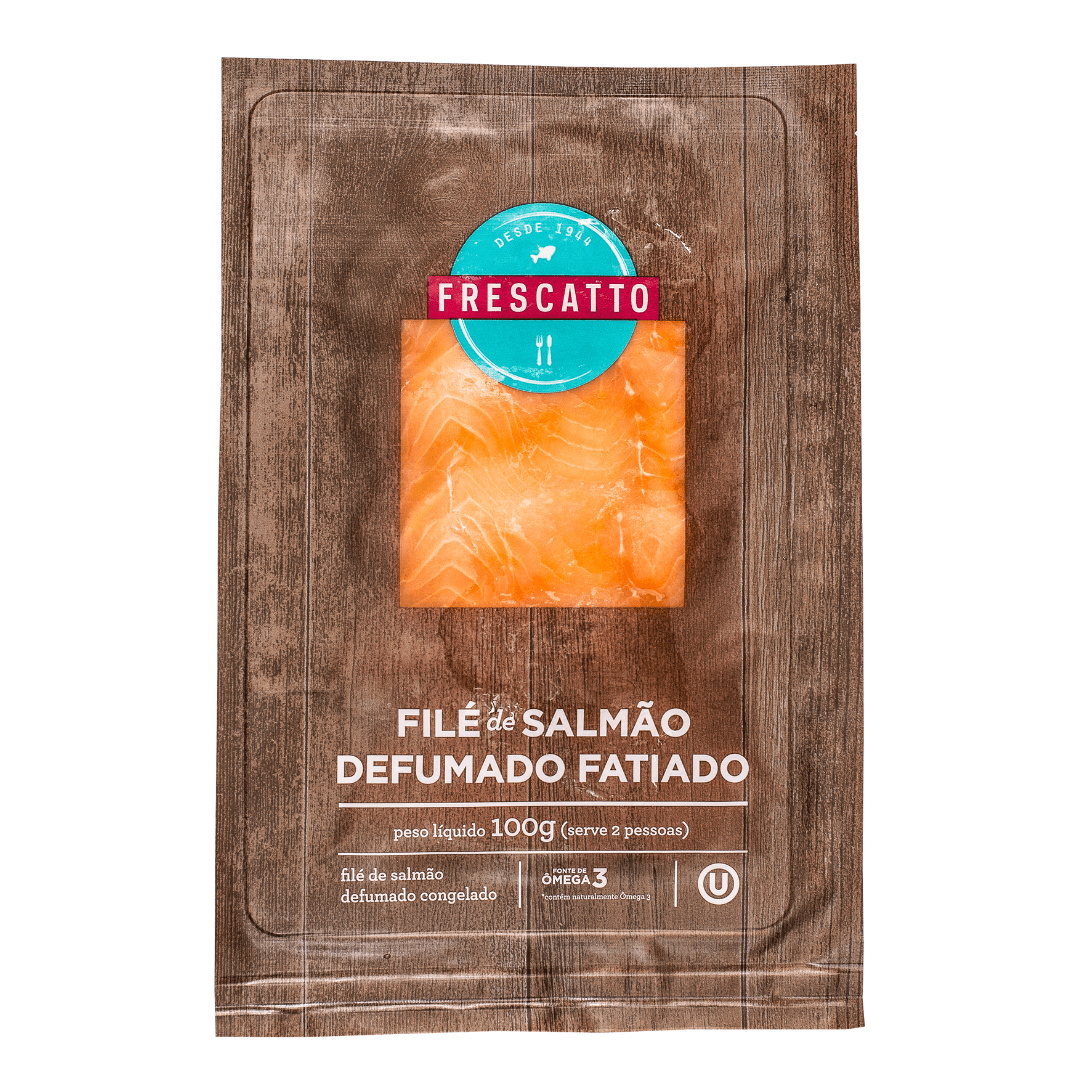 Salmão Defumado Fatiado 100g - Frescatto