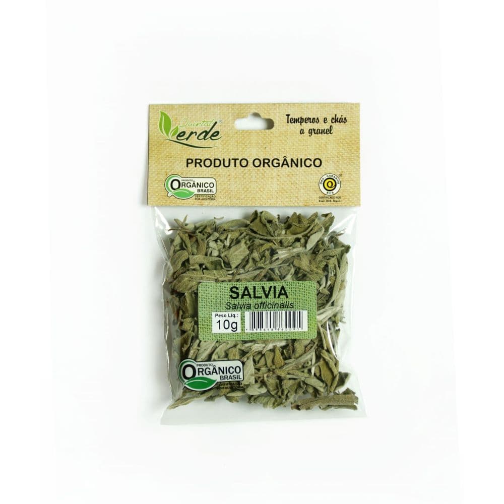 Salvia Orgânica 10g - Quintal Verde