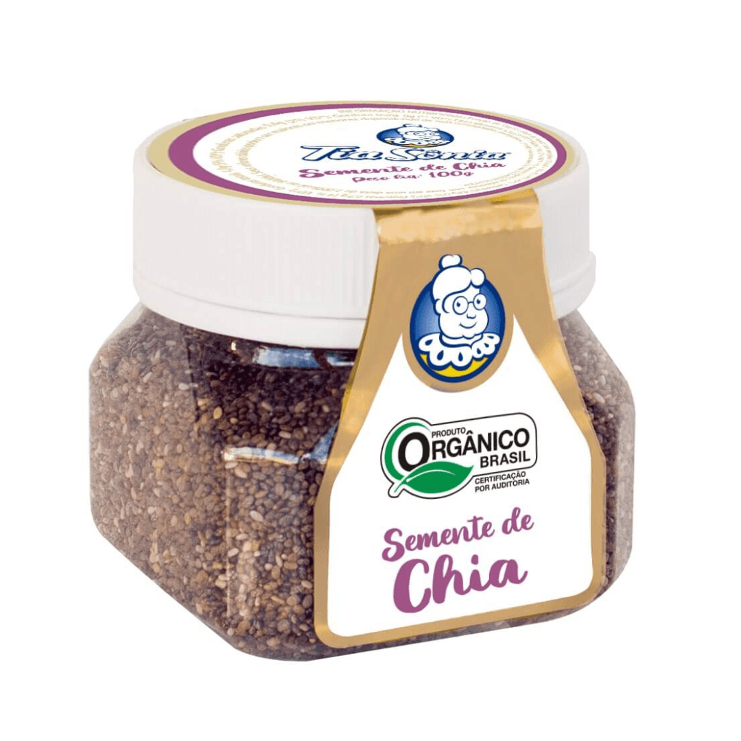Semente de Chia Orgânica 100g - Tia Sônia