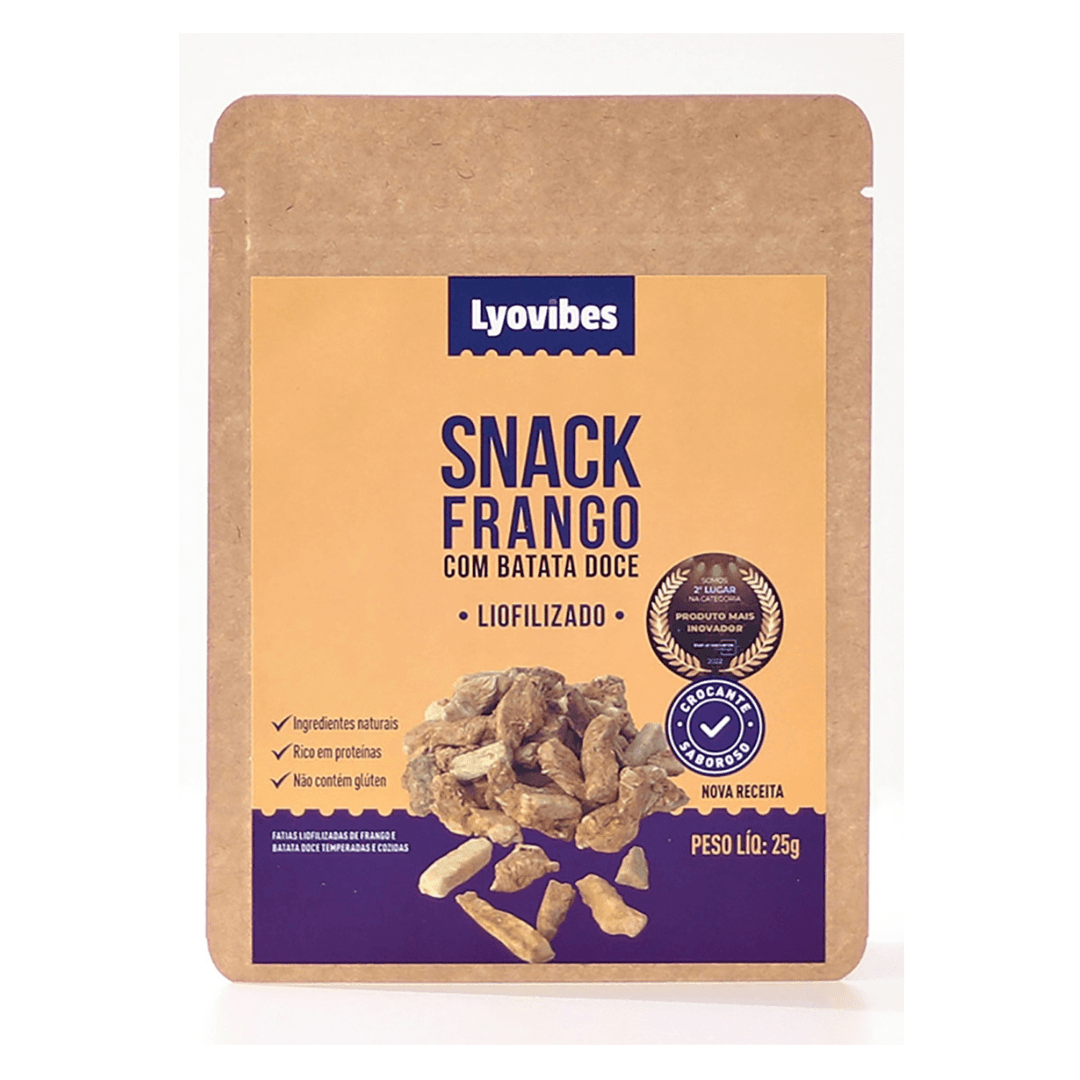 Snack de Frango com Batata Doce Liofilizado 25g - Lyovibes