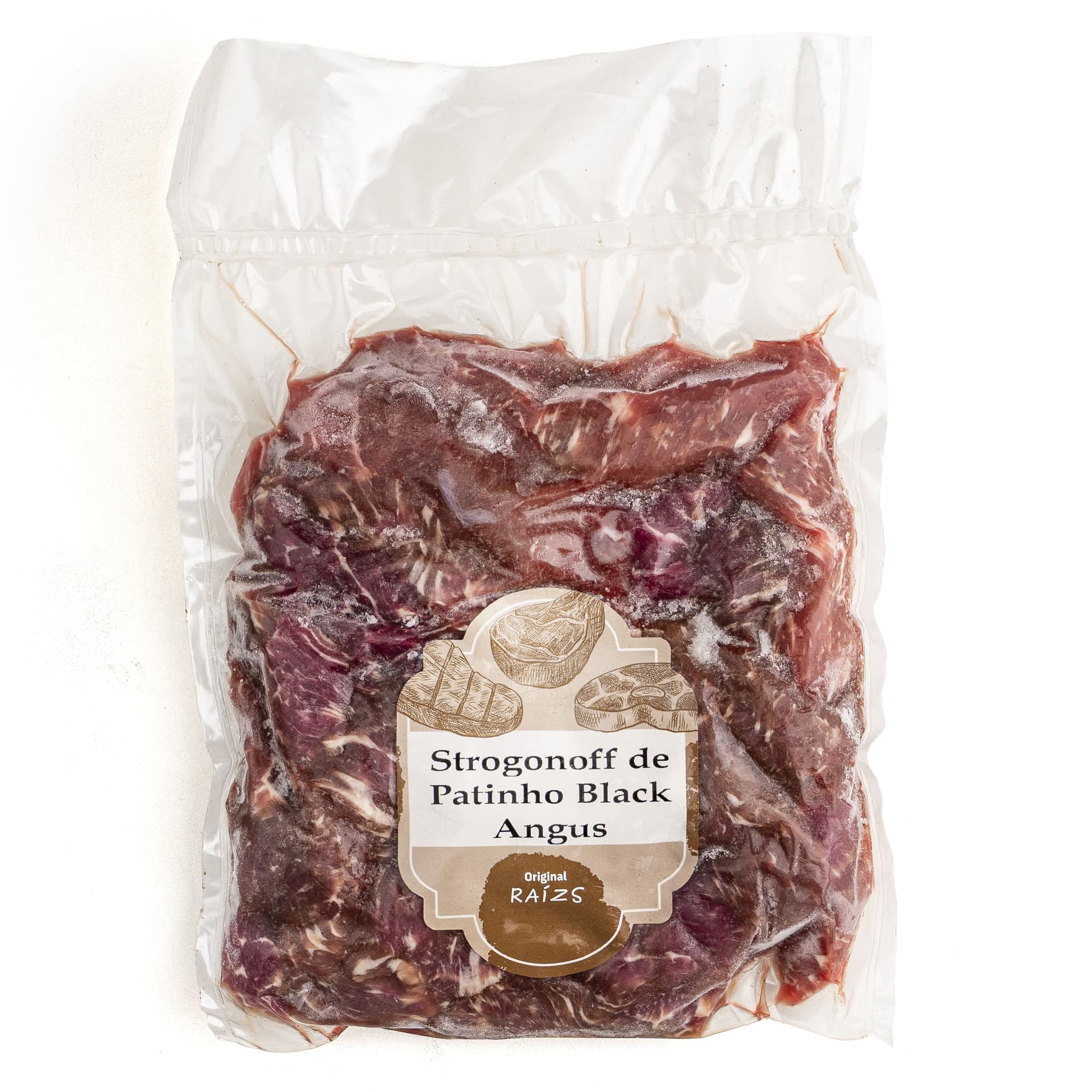 Strogonoff de Patinho Black Angus Congelado 500g - Raízs Meat