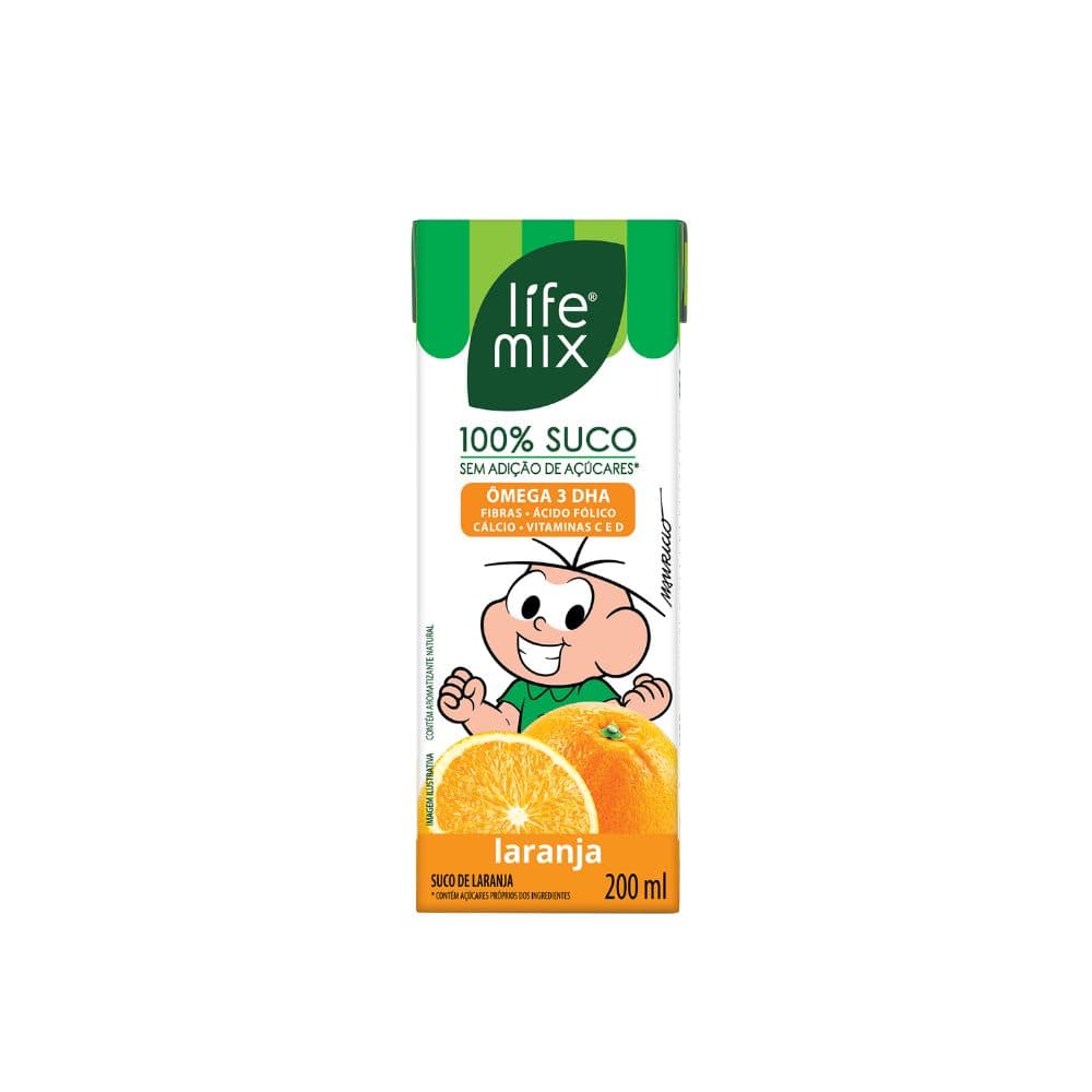 Suco de Laranja Kids Sem Açúcar 200ml - Life Mix