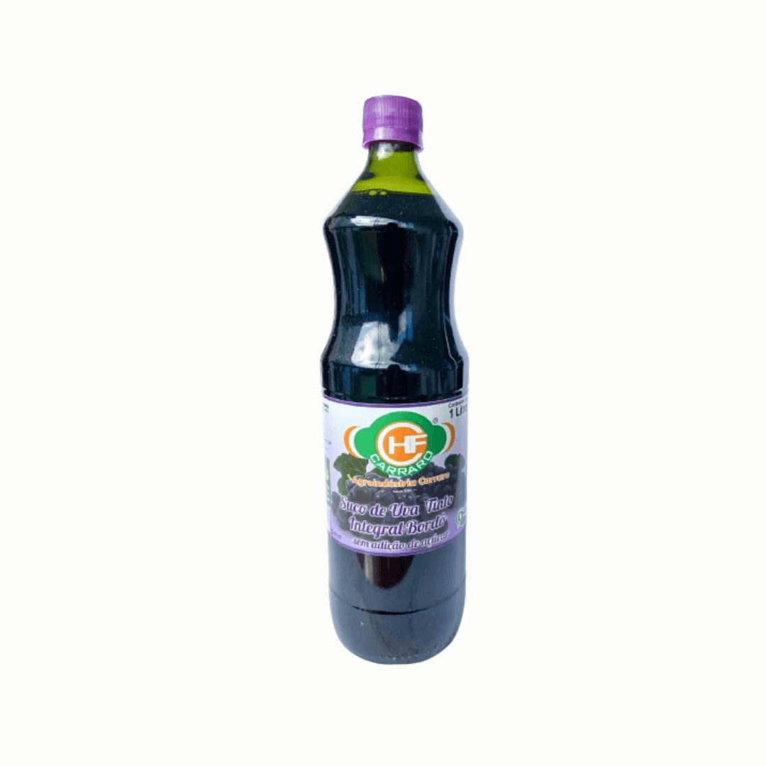 Suco de Uva Bordô Integral Orgânico 1L - HF Carraro