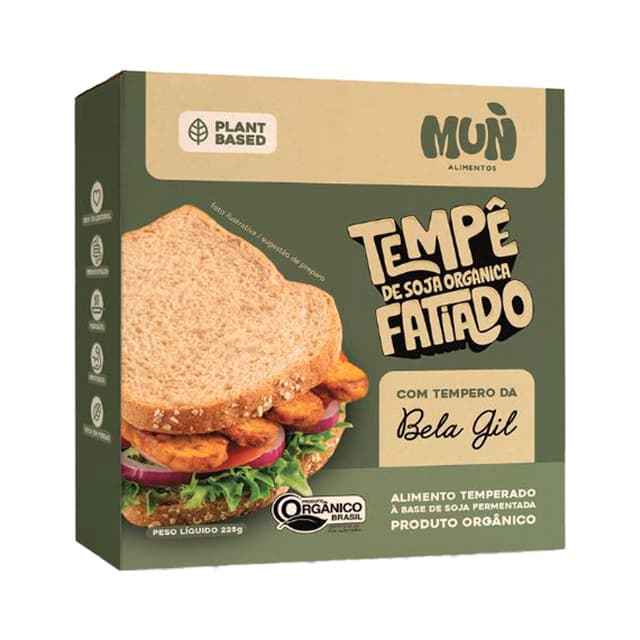 Tempê de Soja Orgânico Fatiado Edição Bela Gil 225g - Mun