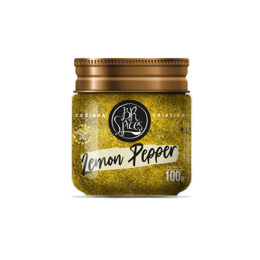 Tempero Lemon Pepper Pote 100g - Br Spices