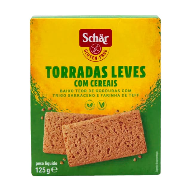 Torrada Leve com Cereais Sem Glúten 125g - Schar