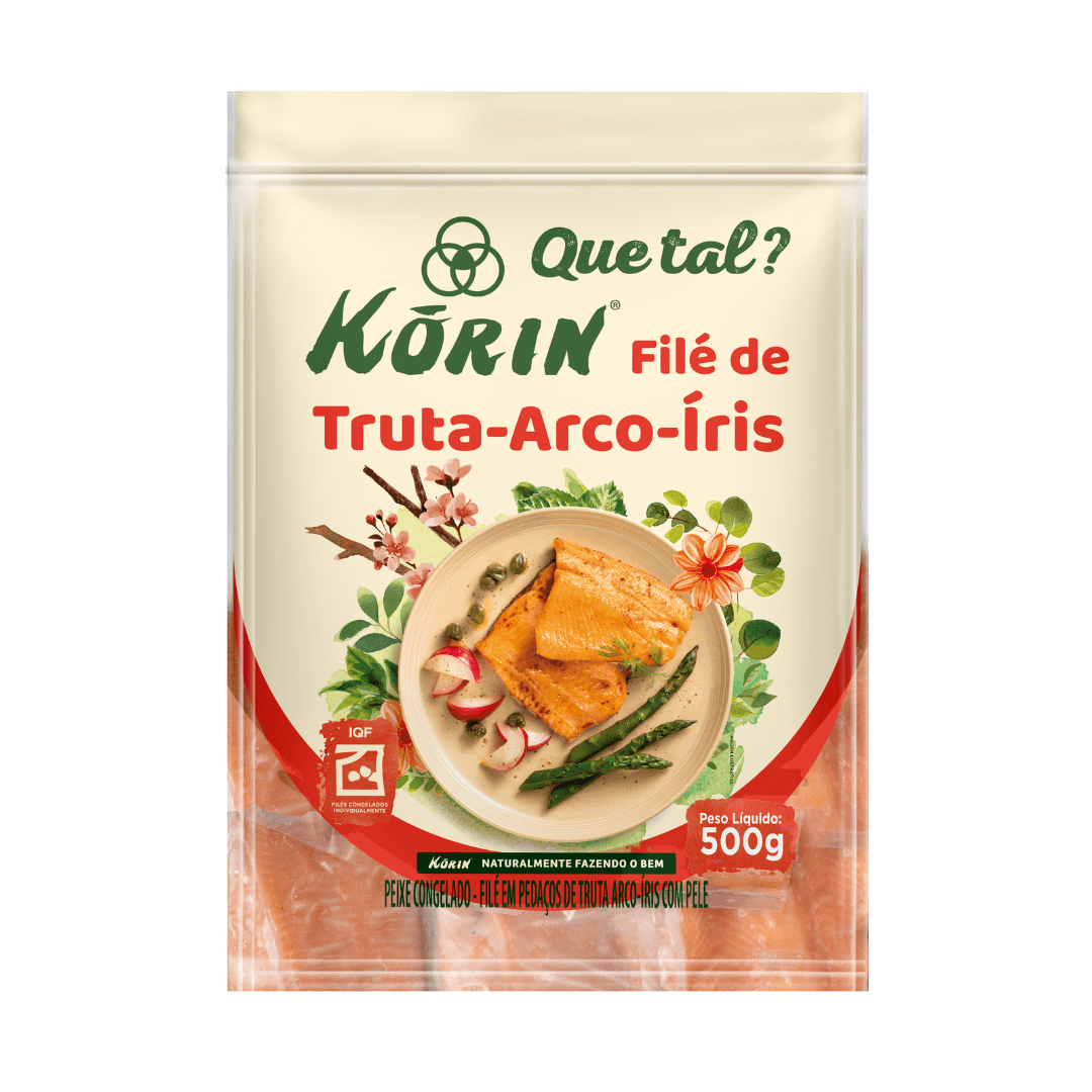 Filé de Truta Arco Íris Congelada 500g - Korin