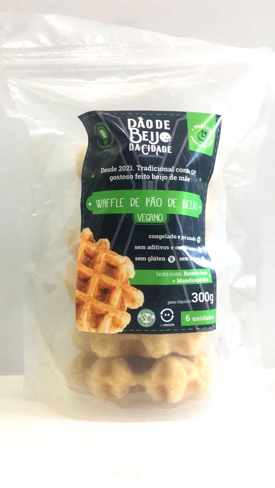 Waffle Vegano 300g - Pão de Beijo da Cidade