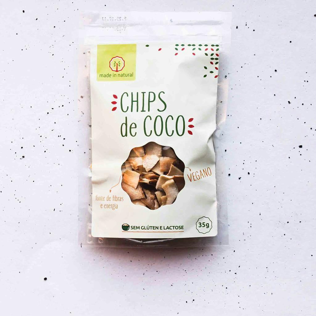 Chips de Coco em Tiras 20g - Made in Natural
