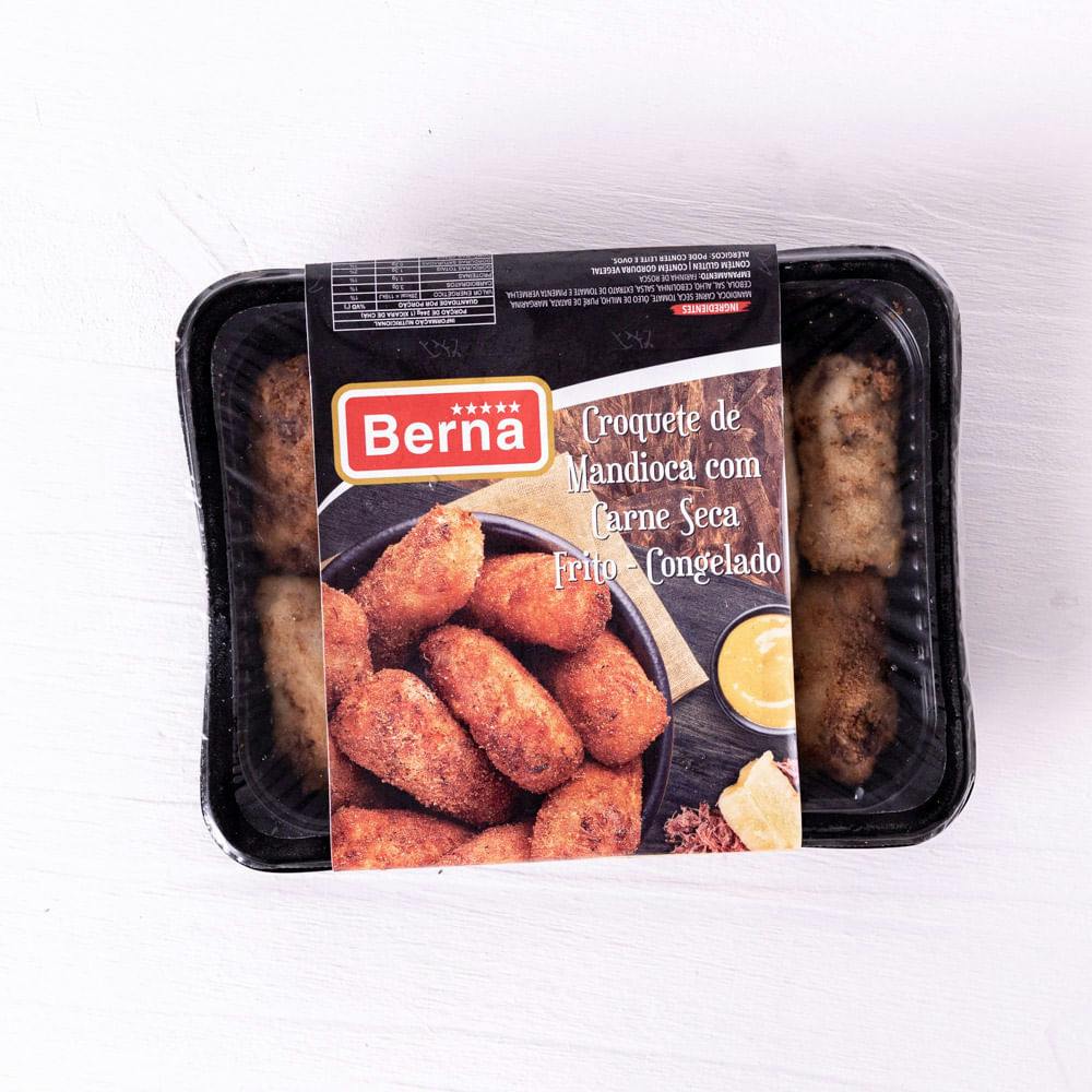 Croquete de Mandioca com Carne Seca Frito Congelado 380g - Berna