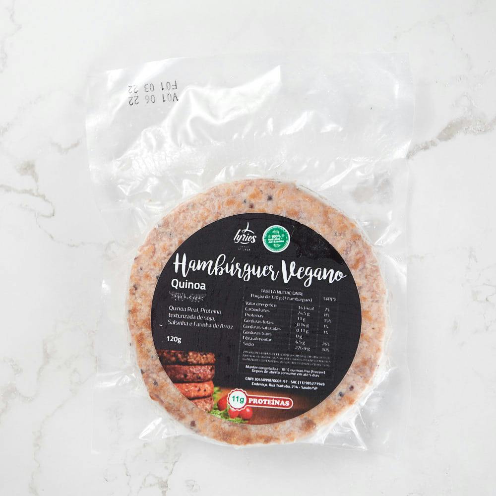 Hambúrguer de Quinoa Vegano 120g - Lyrios