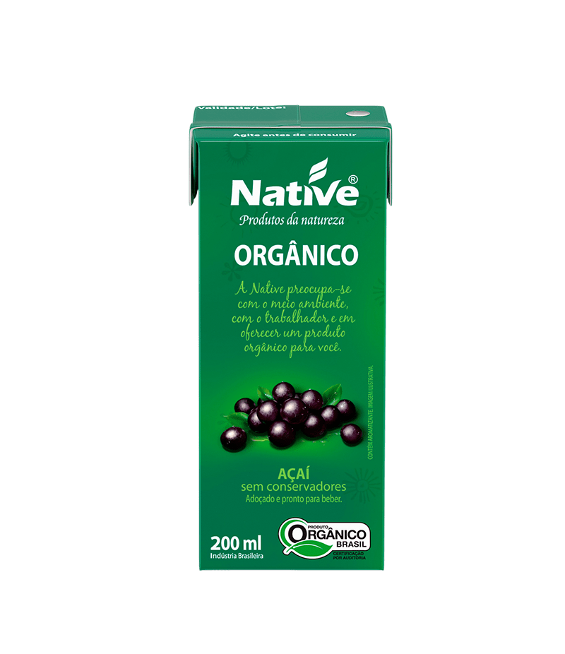 Suco Açaí com Guaraná Orgânico 200ml - Native